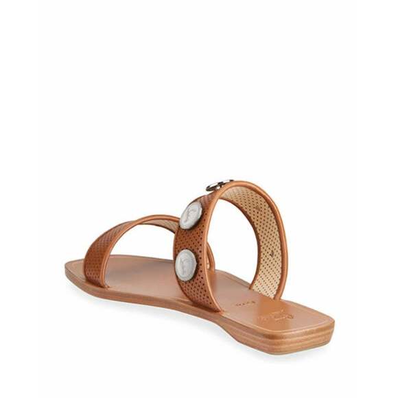 Christian Louboutin Bitcorn Flat Biscotto Brown Leather Slide Slip On Sandal 36 - Picture 8 of 12